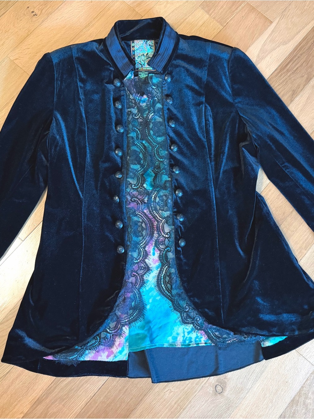 2OH Threads Two Old Hippies Velvet Lace Jacket Women’s L